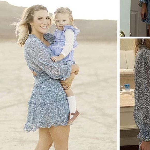 Pink Long Sleeve Ruffle Layer Swing Dress. - Picture 11 of 11